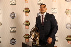 Atlanta, GA - December 8, 2016 - College Football Hall of Fame: Portrait of College Football Awards winner of the Disney Spirit Award, James Conner of the University of Pittsburgh Panthers (Photo by Allen Kee / ESPN Images)